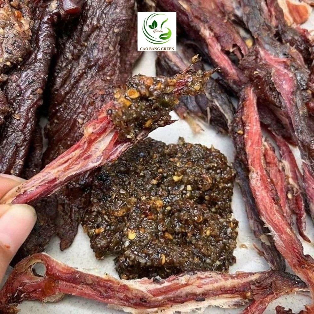 Thịt Trâu Gác Bếp - Gói 500G 4 Sản phẩm thịt trâu gác bếp Cao Bằng tại Caobanggreen.vn