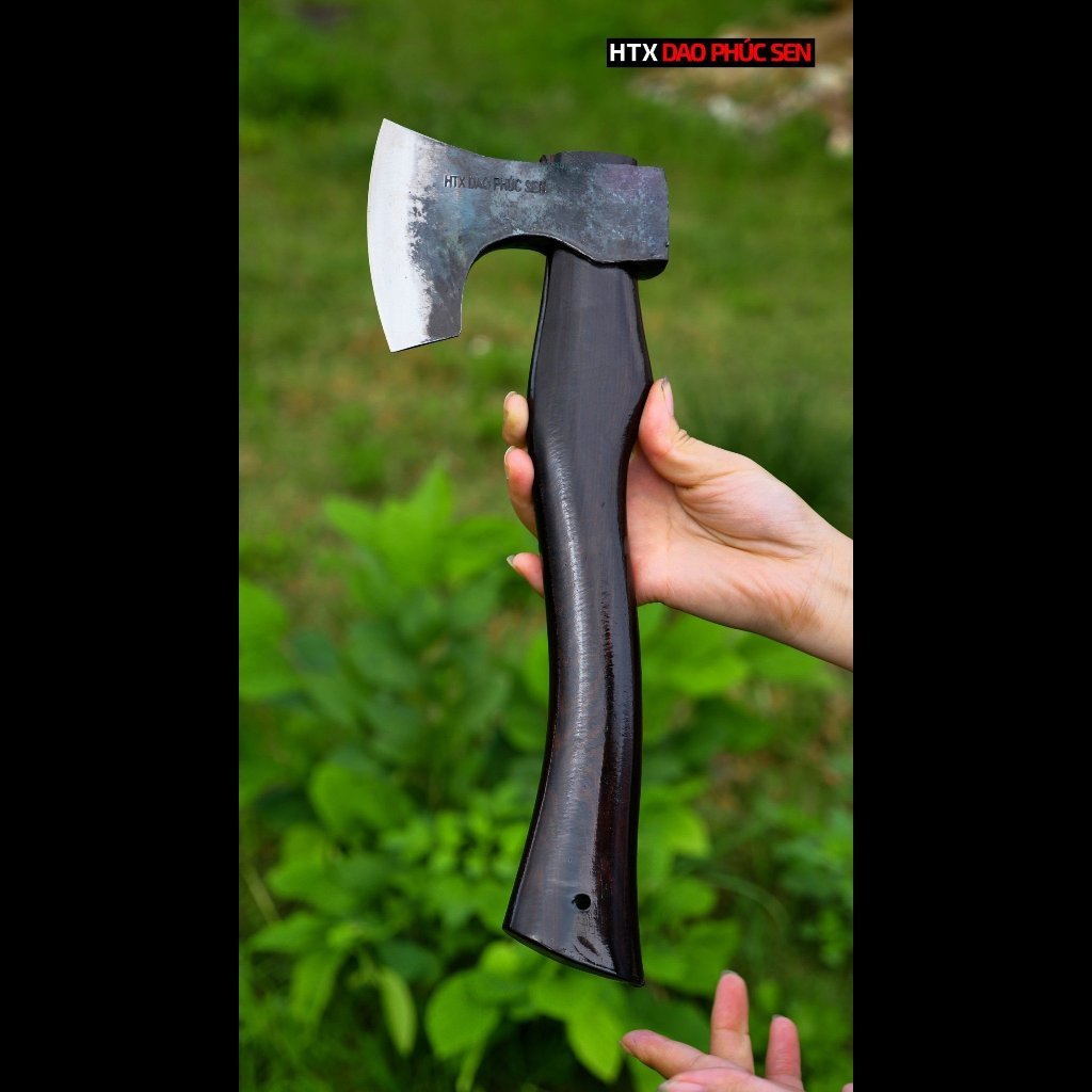 Rìu Đi Rừng 04 cán gỗ Hàng Chuẩn HTX Dao Phúc Sen 2 Rìu Đi Rừng 04 cán gỗ Hàng Chuẩn HTX Dao Phúc Sen - Ảnh 2