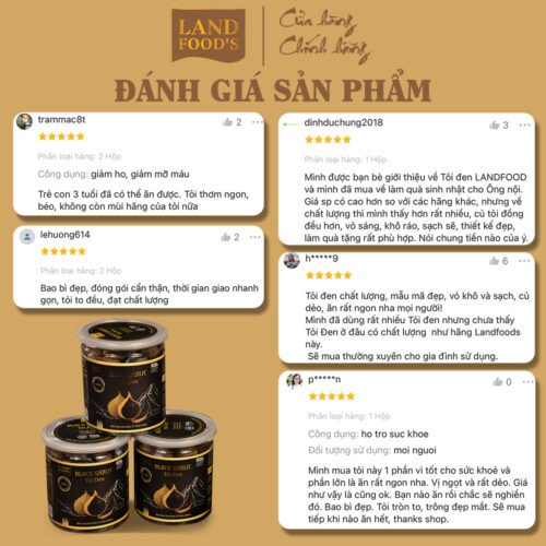 Tỏi Đen Cao Cấp LANDFOOD'S Xuất Khẩu 12 toi den 3
