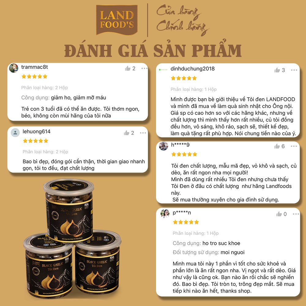 Tỏi Đen Cao Cấp LANDFOOD'S Xuất Khẩu 19 toi den 3