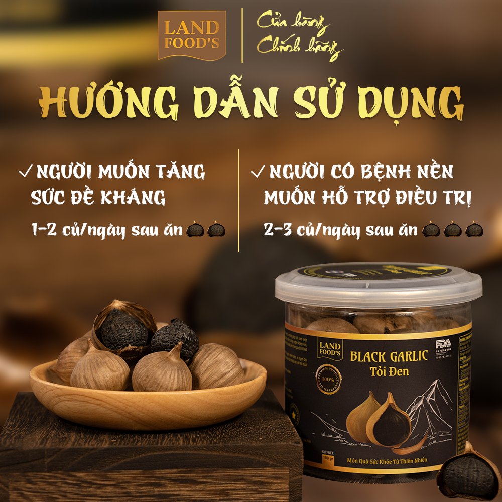 Tỏi Đen Cao Cấp LANDFOOD'S Xuất Khẩu 18 toi den 6