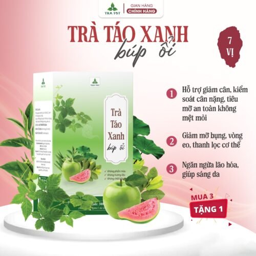 Trà Táo Xanh Búp Ổi 7 Vị - Giảm Cân, Tiêu Mỡ, Detox, Sáng Da 8 tra tao xanh bup oi 1
